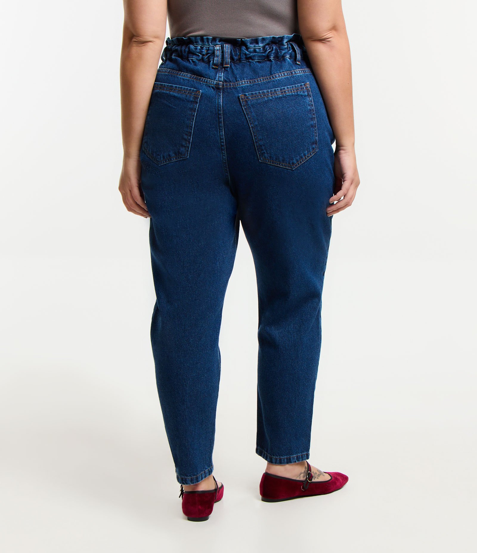 Calça Clochard em Jeans com Bolsos Curve & Plus Size Azul 3