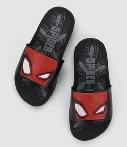 Chinelo Slide Infantil com Patch do Spider Man - Tam 26 ao 37