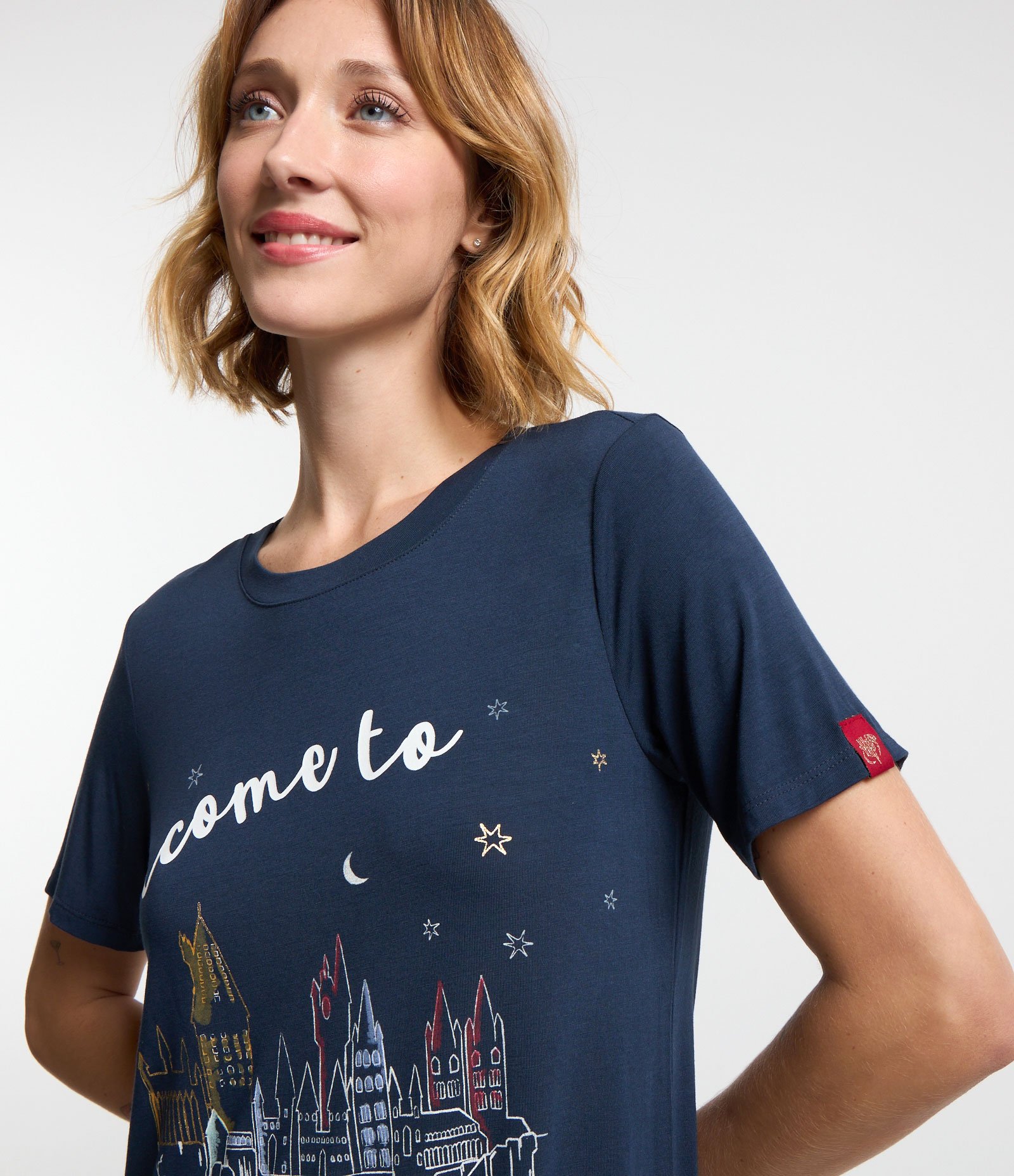 Camisola em Viscose com Estampa Hogwarts Verde 3