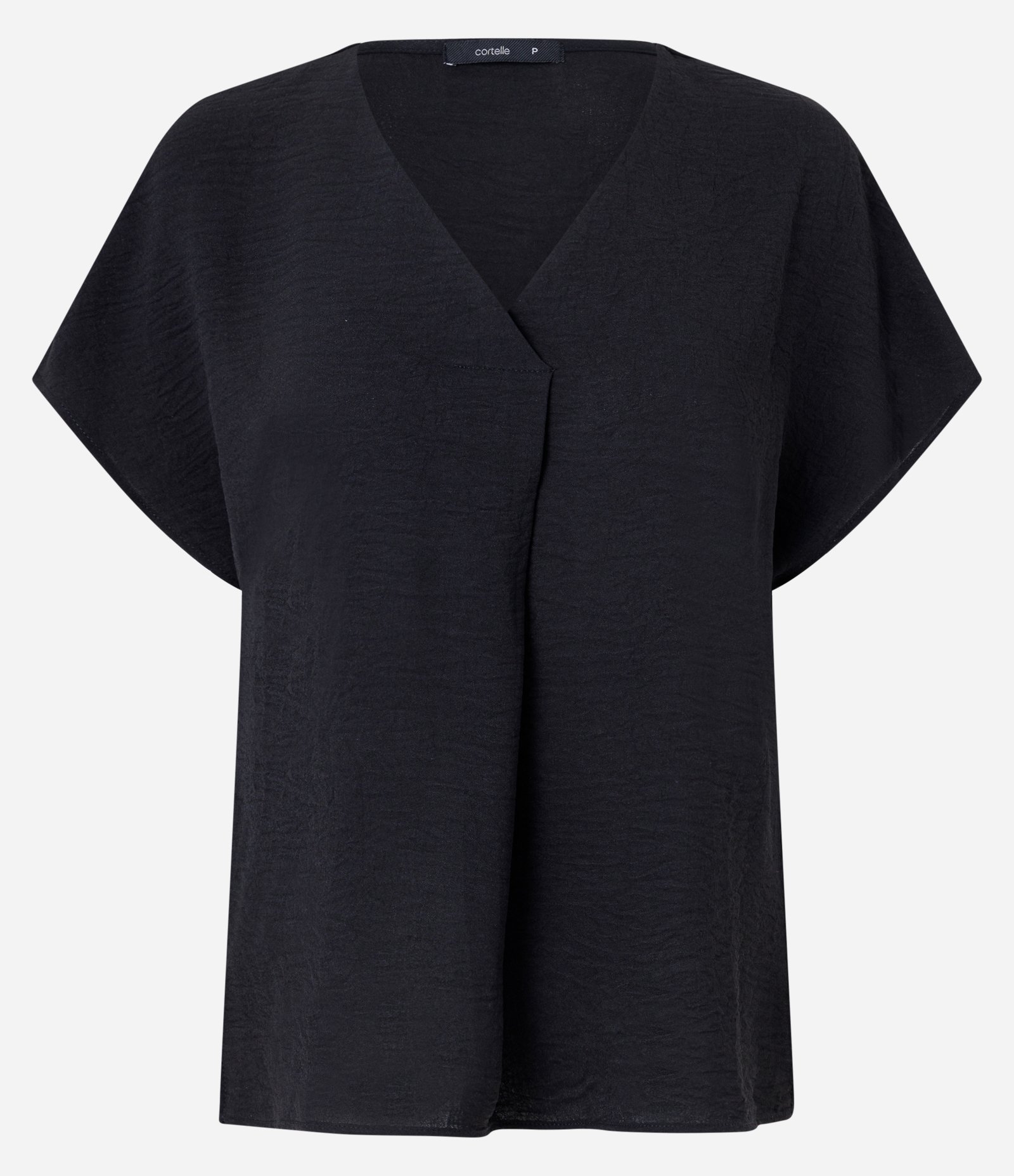 Blusa com Decote V e Fechamento Frontal Preto 5