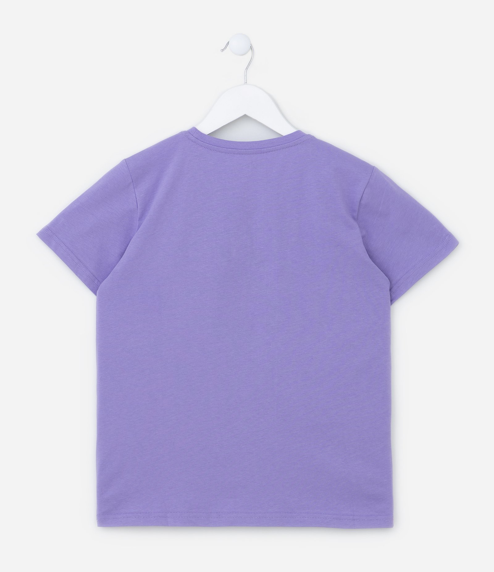 Camiseta Infantil com Estampa em Relevo do Stitch - Tam 5 a 14 Anos Roxo 2