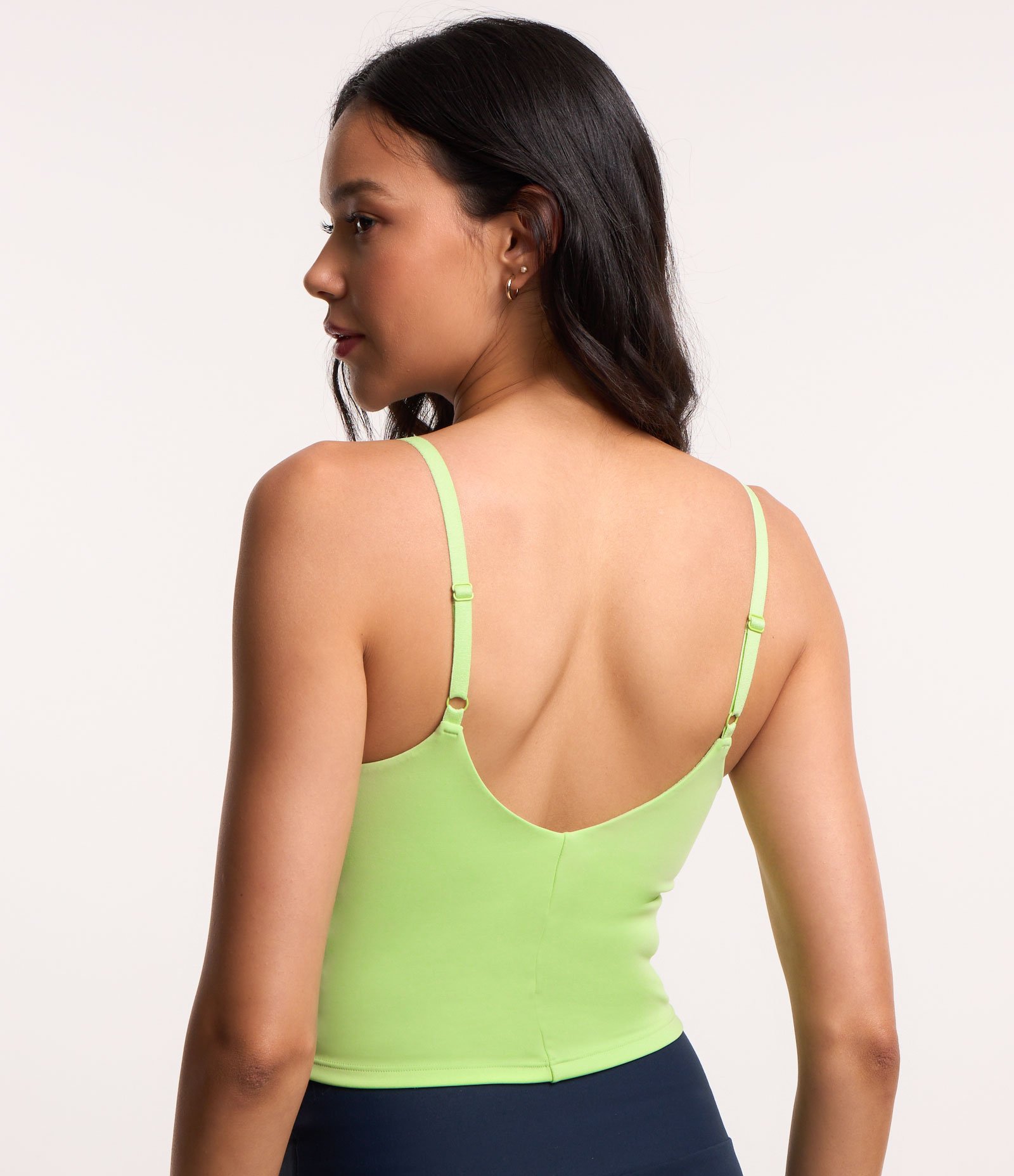 Top Alongado Esportivo em Poliamida com Bojo Verde 3