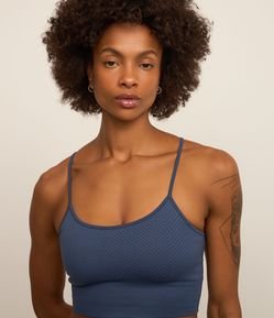 Top Esportivo com Bojo Texturizado e Sem Costura