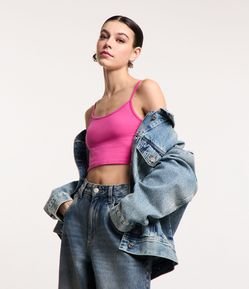 Blusinha de Alça Cropped em Cotton