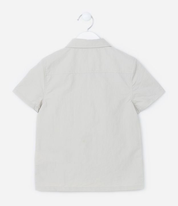 Camisa Infantil com Bolsos e Lapela - Tam 5 a 14 Anos