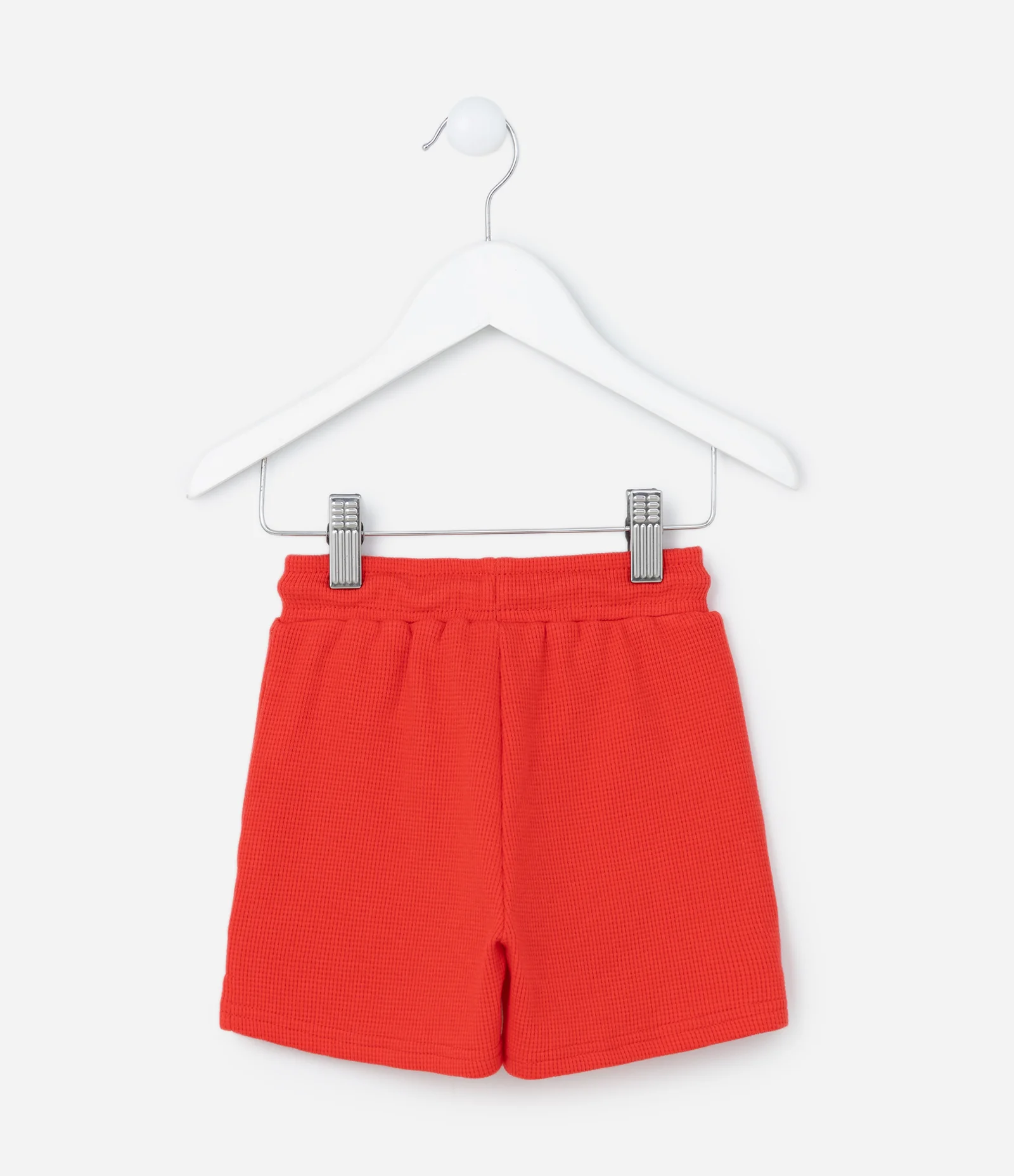 Bermuda Infantil com Textura Waffle - Tam 1 a 5 anos Vermelho 2