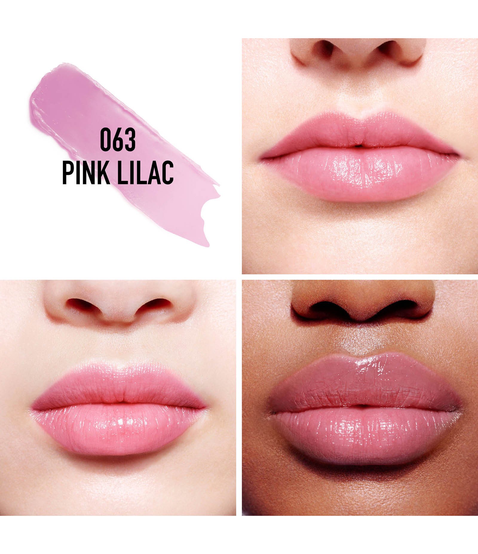 Batom Dior Addict Lip Glow 061 063 PINK LILAC 2