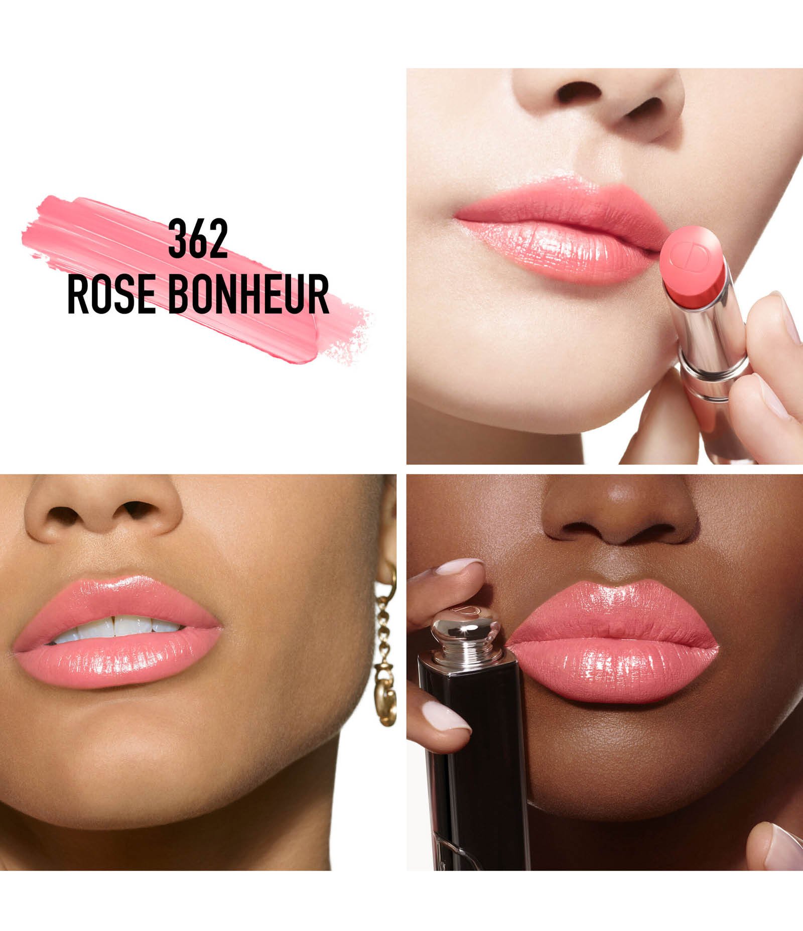Batom Dior Addict Lipstick 362 362 ROSE BONHEUR 2
