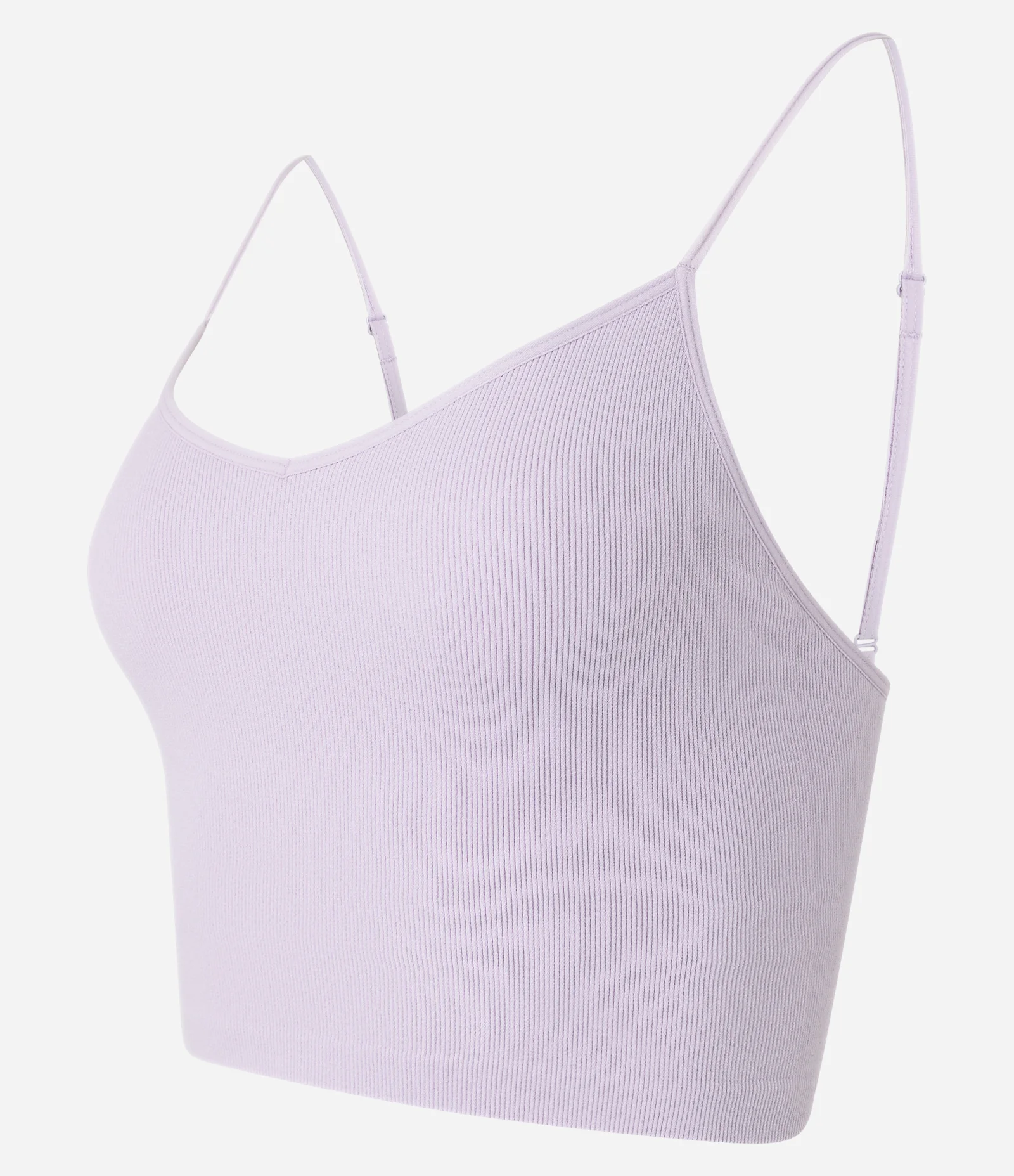Top Esportivo sem Costura com Textura Canelada Lilás 6