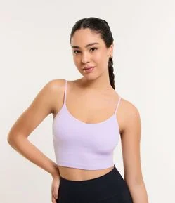 Top Esportivo sem Costura com Textura Canelada