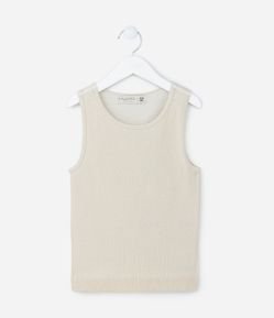 Regata Curta Infantil Canelado Sem Costura e com Brilhos - Tam 5 a 14 Anos