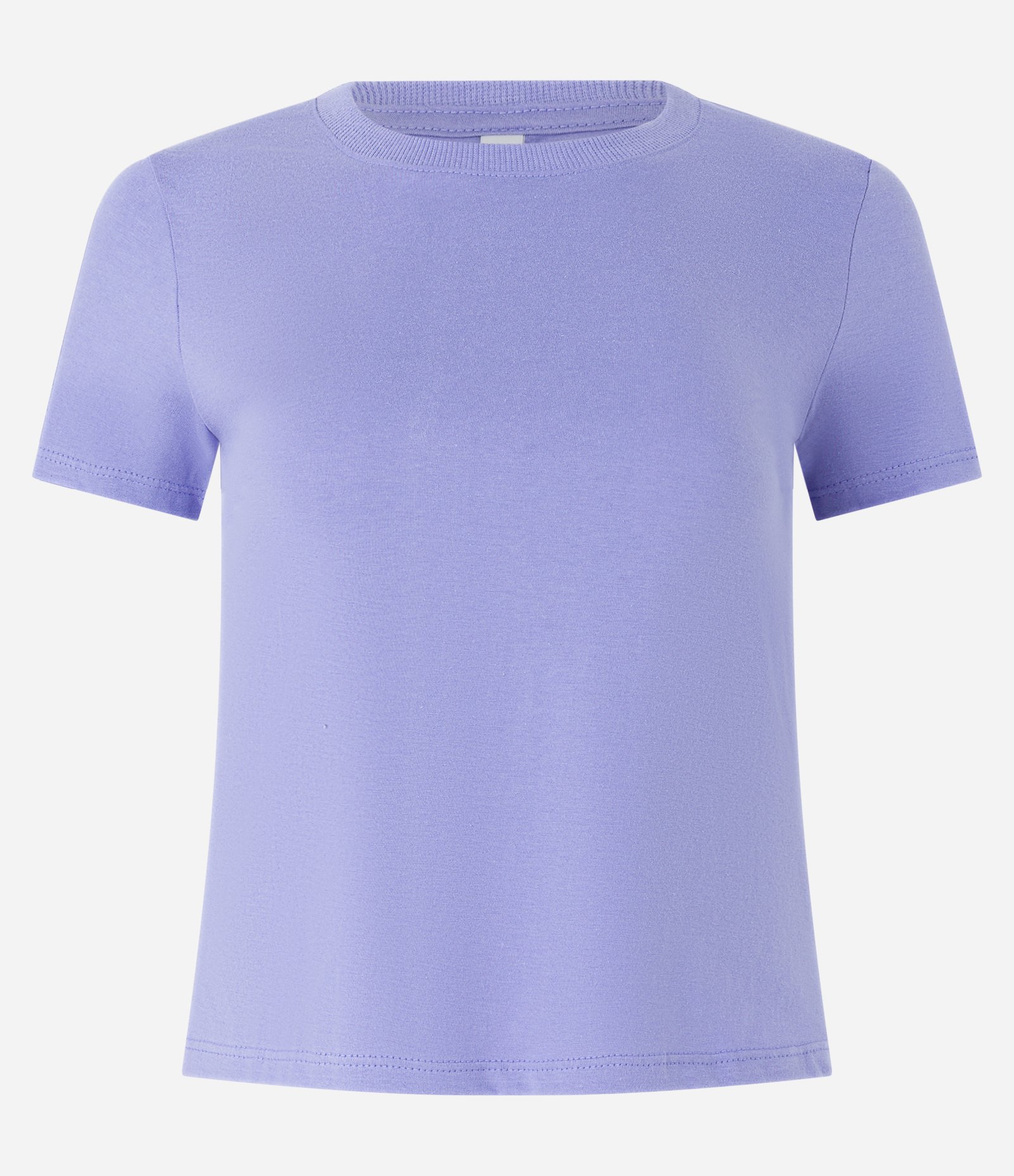 Camiseta Regular Básica em Algodão Lilás 6