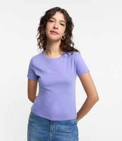 Camiseta Regular Básica em Algodão