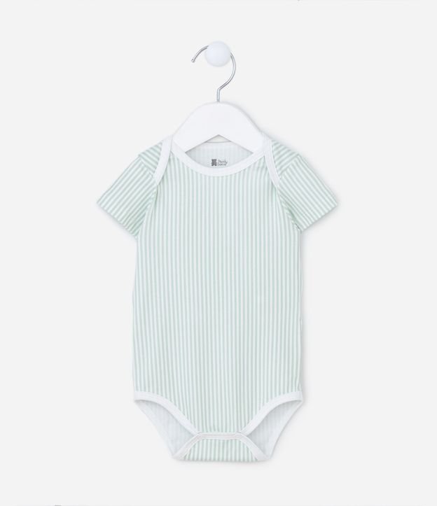Body Infantil em Algodão Estampa Listradinha - Tam 0 a 18 meses
