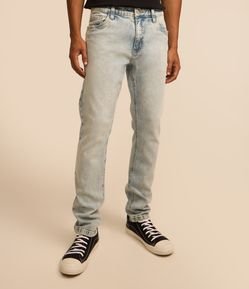 Calça Skinny Marmorizada com Lavagem Dirty