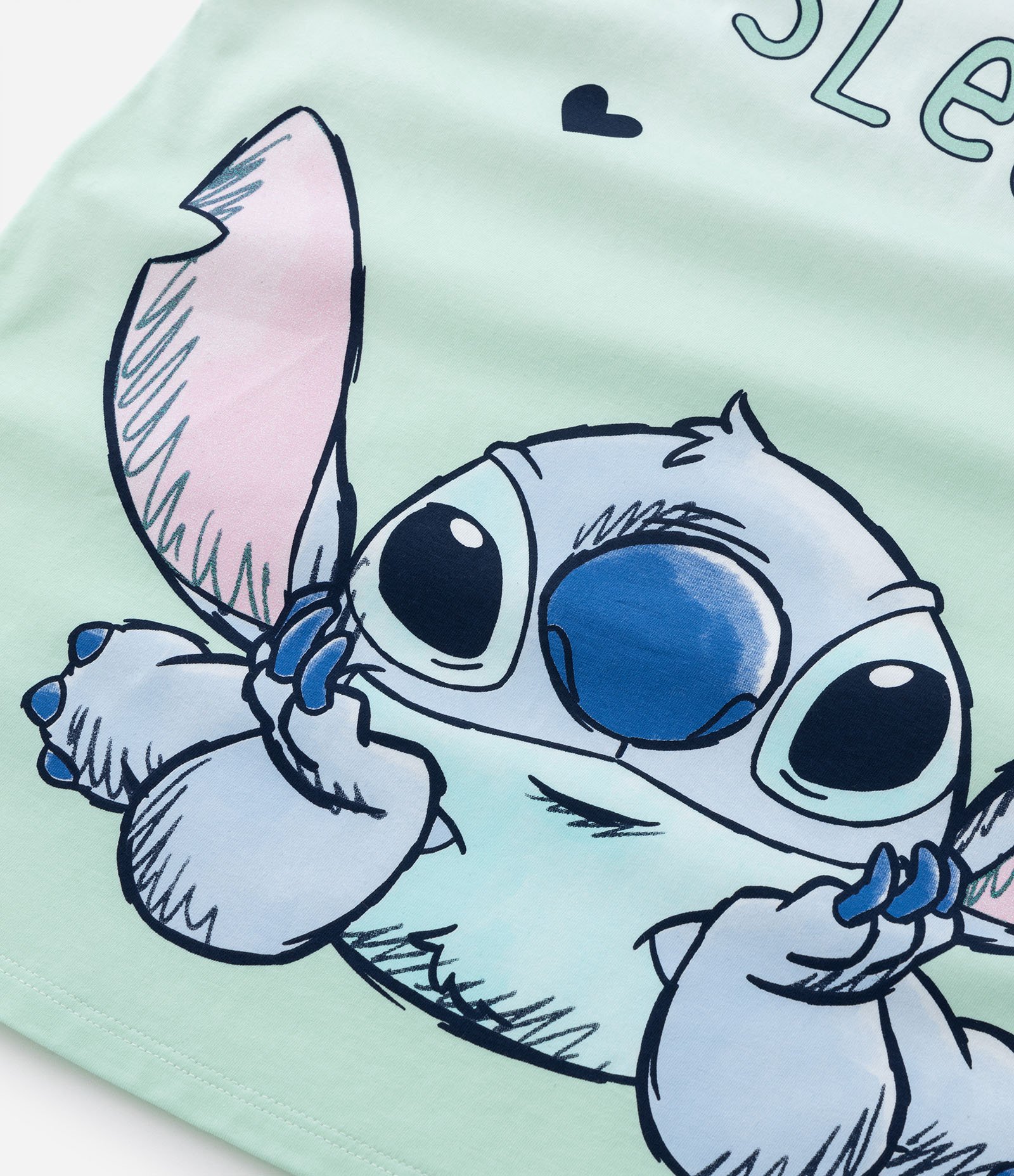 Camisola Infantil em Algodão Estampa Stitch - Tam 5 a 14 anos Verde 4