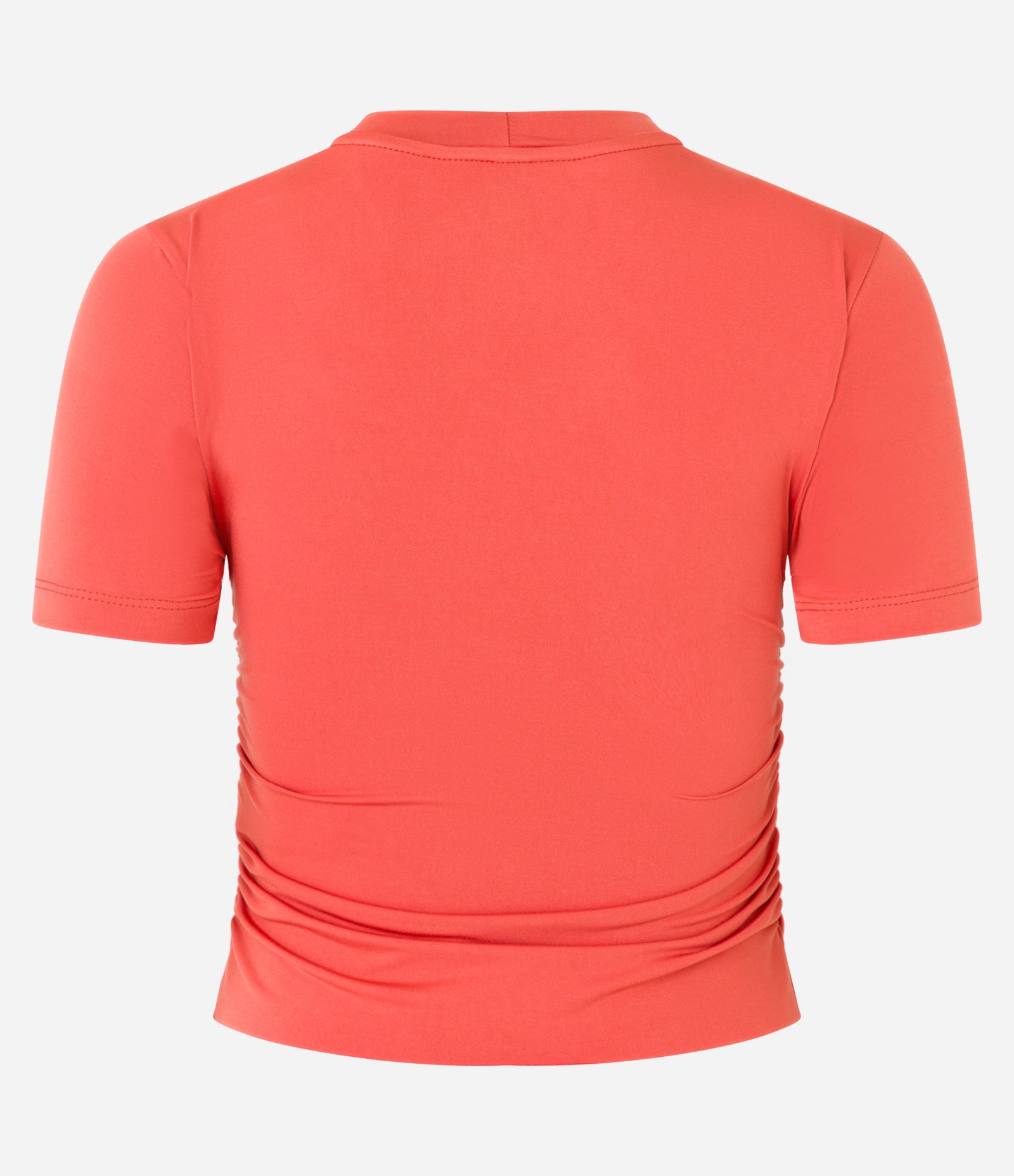Blusa em Microfibra com Franzidos Laterais Laranja 7