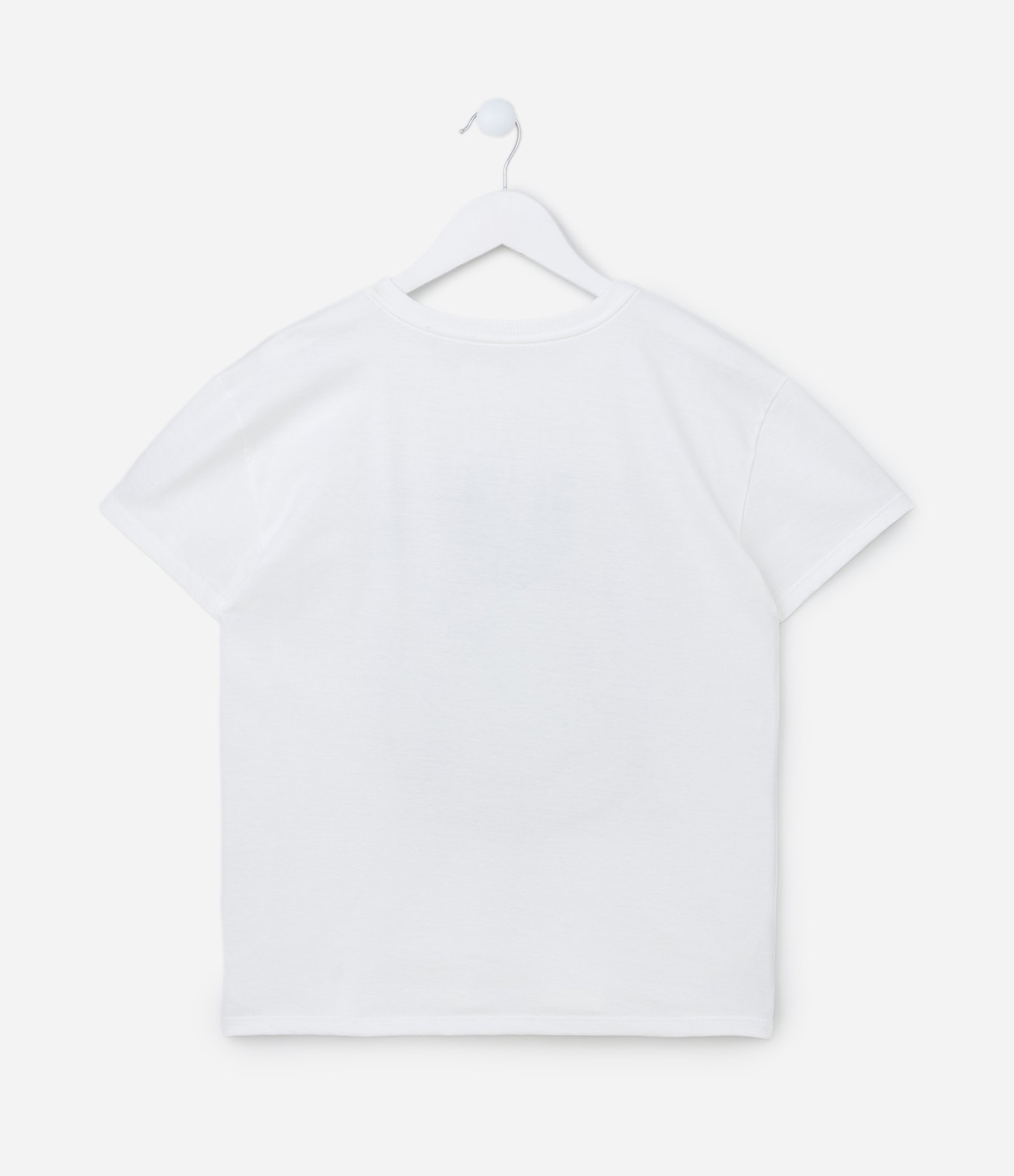 Camiseta T-Shirt Infantil com Cava Deslocada e Estampa Nirvana - Tam 5 a 14 Anos Branco Neve 2