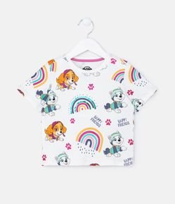 Camiseta Comfort Infantil em Algodão Estampa Patrulha Canina - Tam 1 a 6 anos