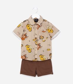 Conjunto Infantil com Estampa Rei Leão - Tam 2 a 5 Anos