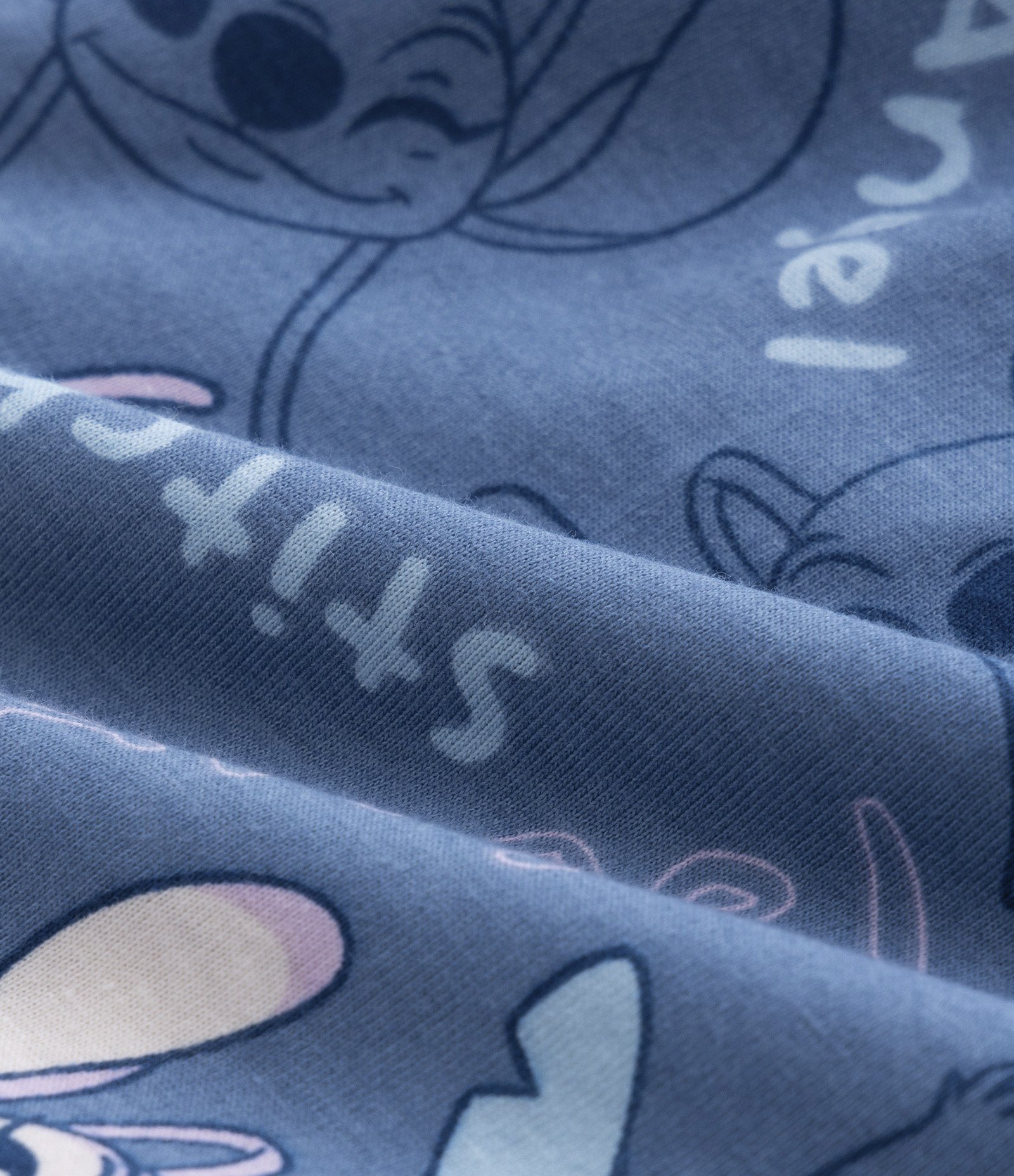 Pijama Infantil Curto em Algodão Estampa Stitch - Tam 5 a 14 anos Azul 6