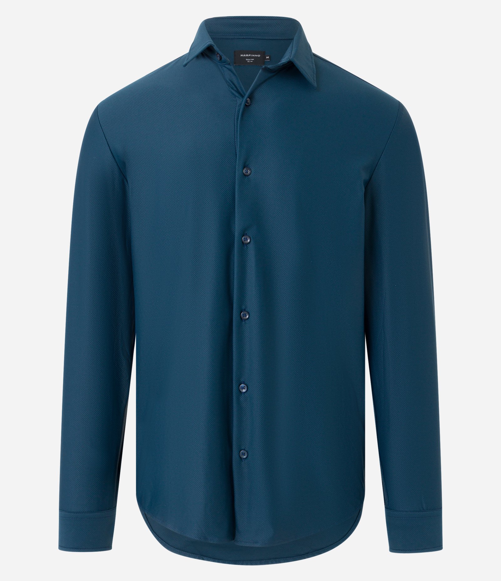 Camisa Performance com Manga Longa e Textura Azul 8