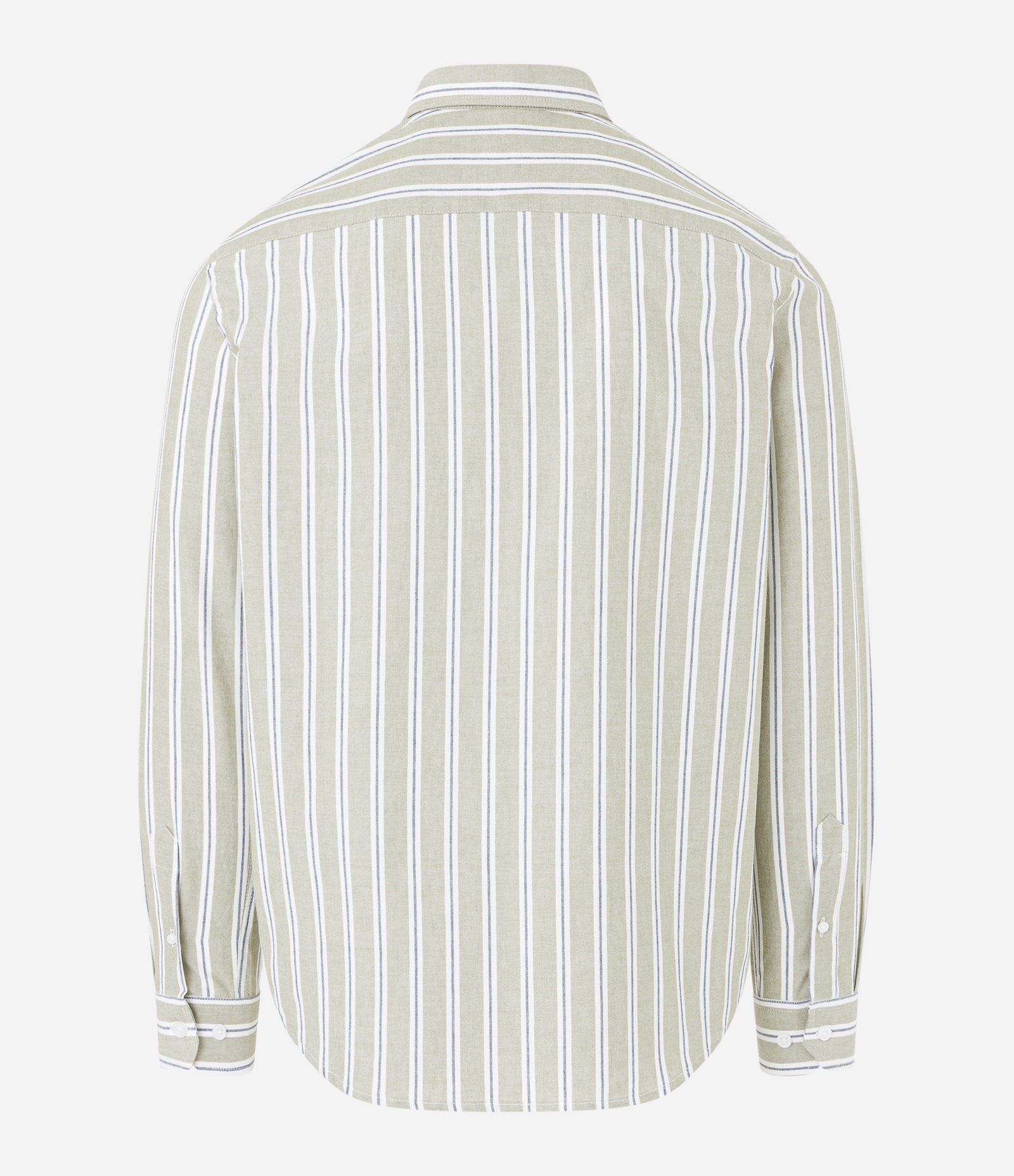 Camisa em Oxford com Listras Mercerizada Bege com Listras Mercerizadas 7