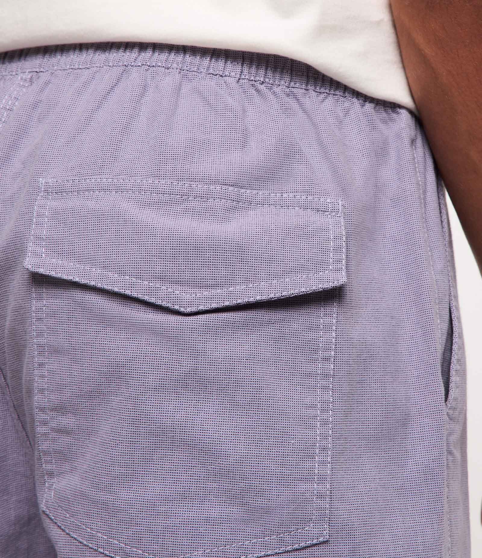 Bermuda Texturizada com Cós Elástico e Cordão para Ajuste Lilás 5