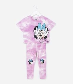 Conjunto Infantil em Cotton com Estampa da Minnie - Tam 1 a 5 Anos