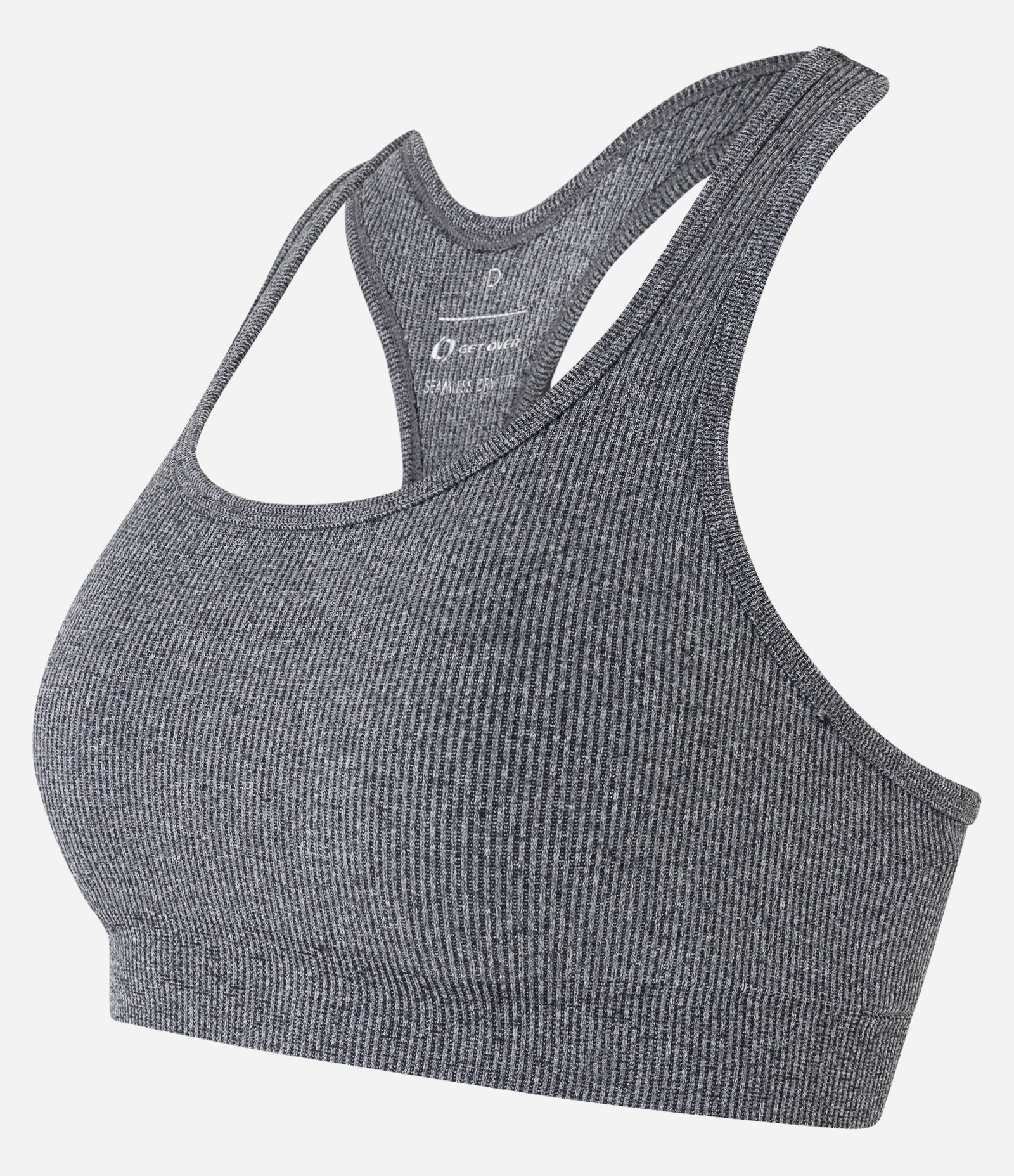Top Esportivo Sem Bojo e Sem Costura Cinza 7