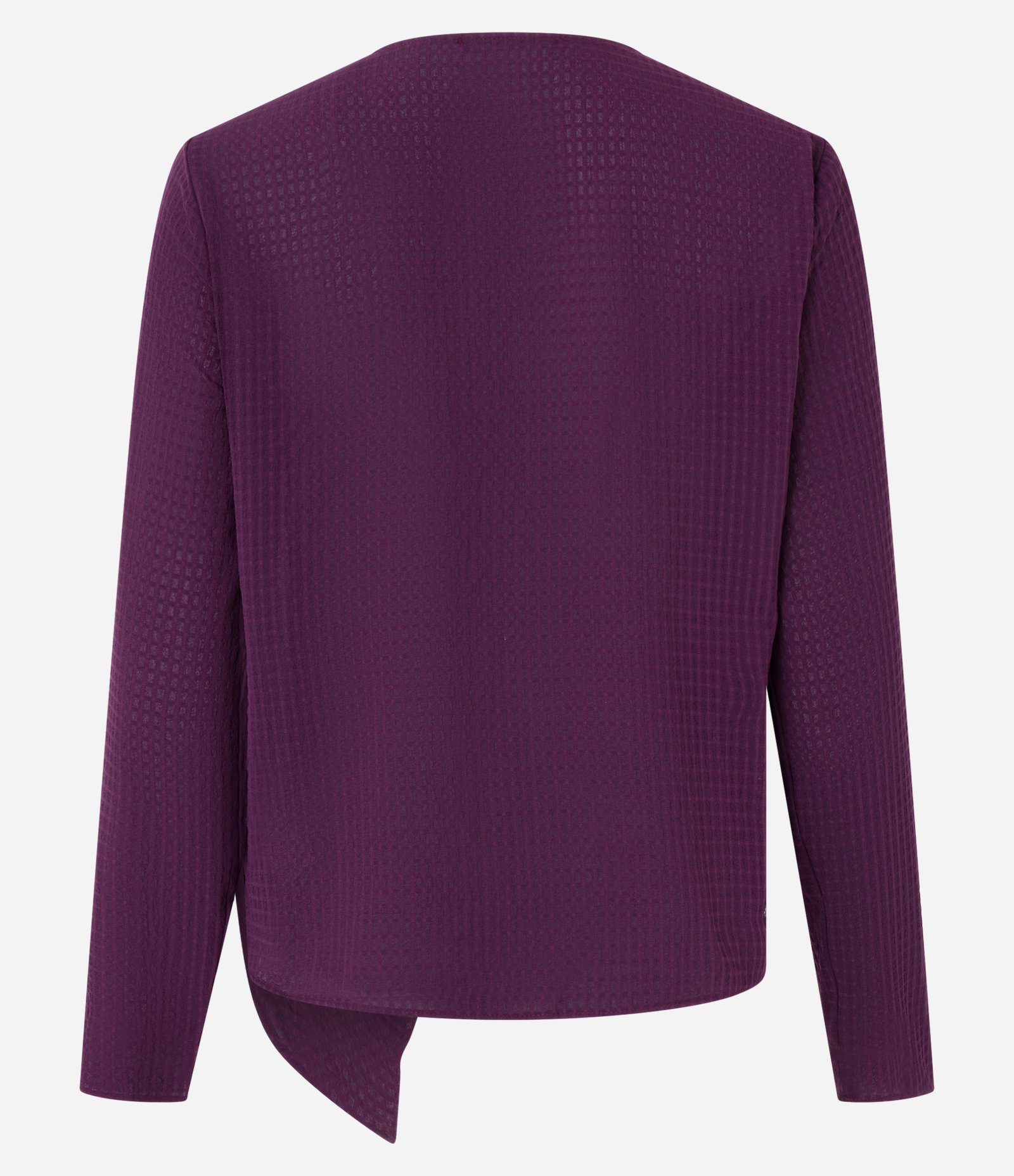 Blusa em Chiffon com Transpasse Frontal e Sobreposição com Ponta Roxo 7