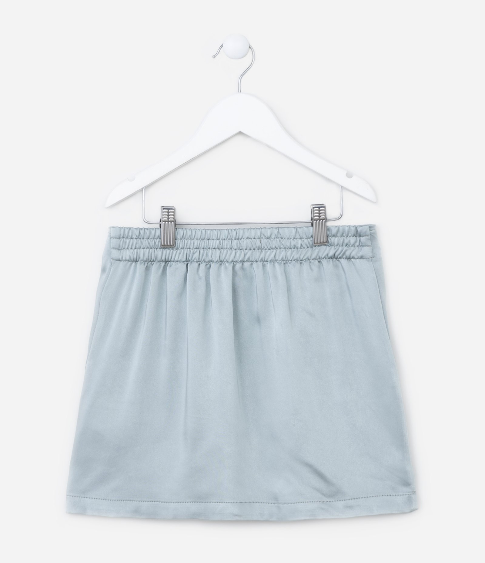 Saia Infantil em Cetim com Bolsos Cargo - Tam 5 a 14 Anos Azul 2