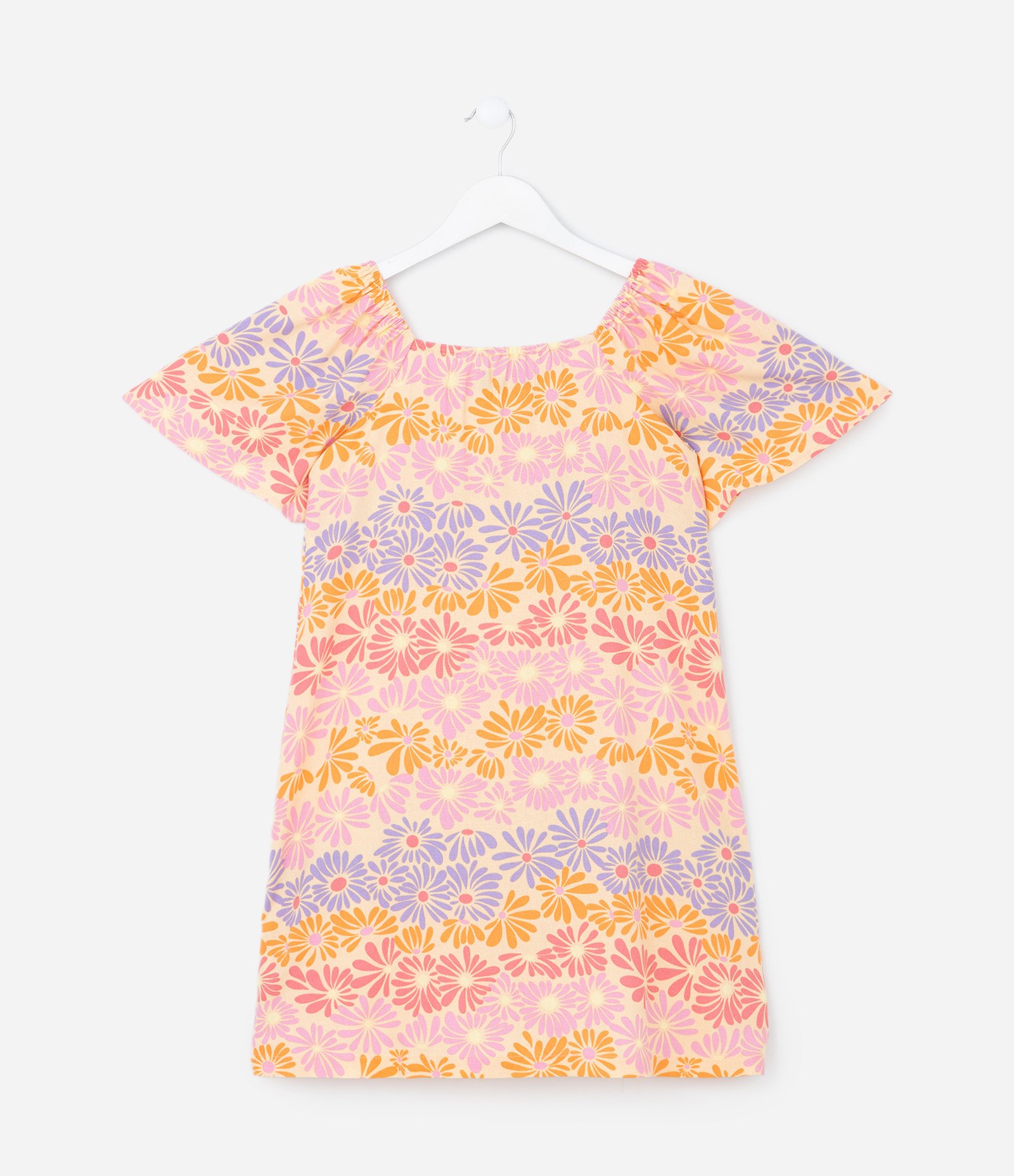 Vestido Infantil com Estampa Floral - Tam 5 a 14 Anos Multicores 2