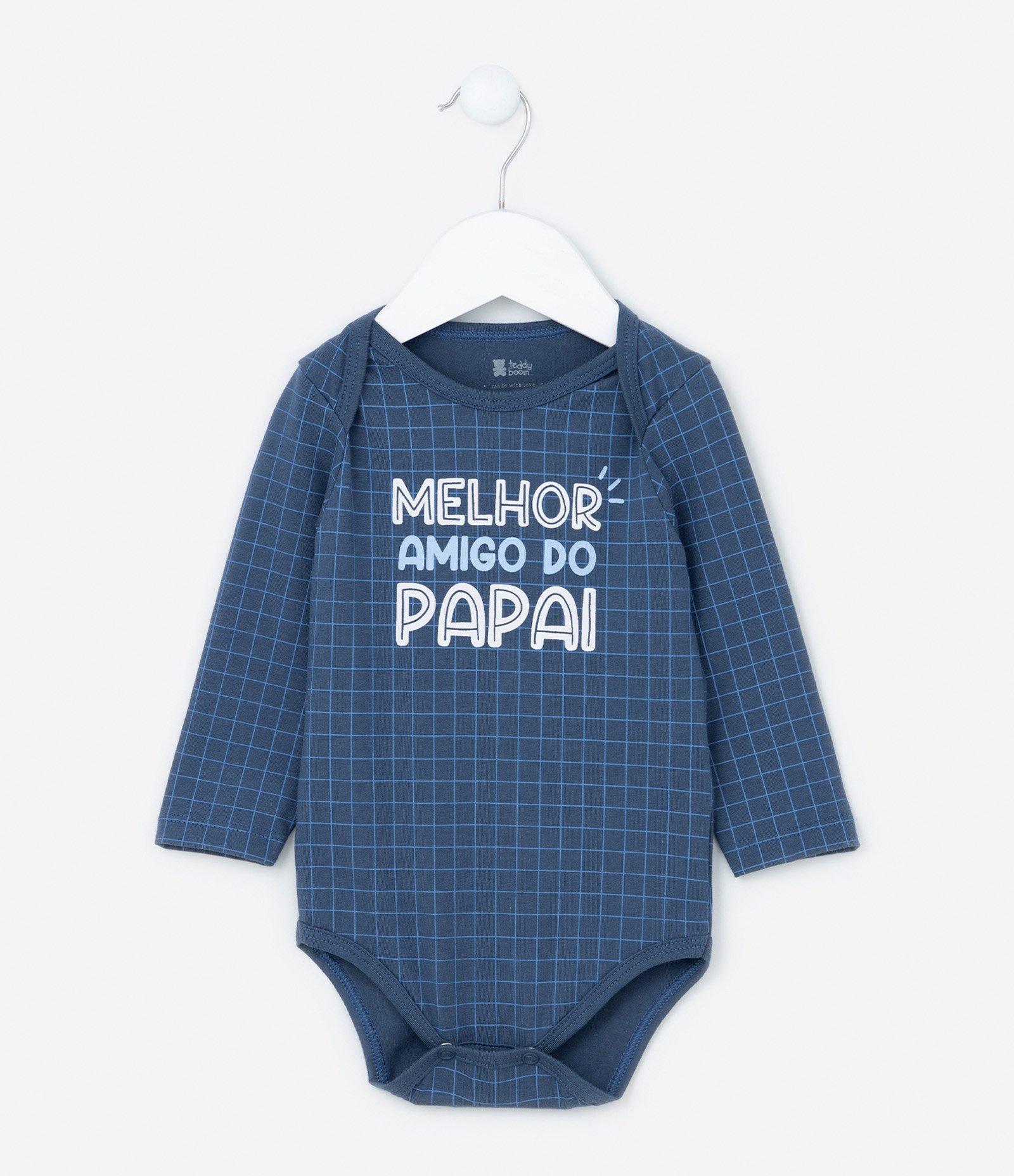 Body Infantil com Lettering Melhor Amigo do Papai - Tam 0 a 18 meses Azul 2