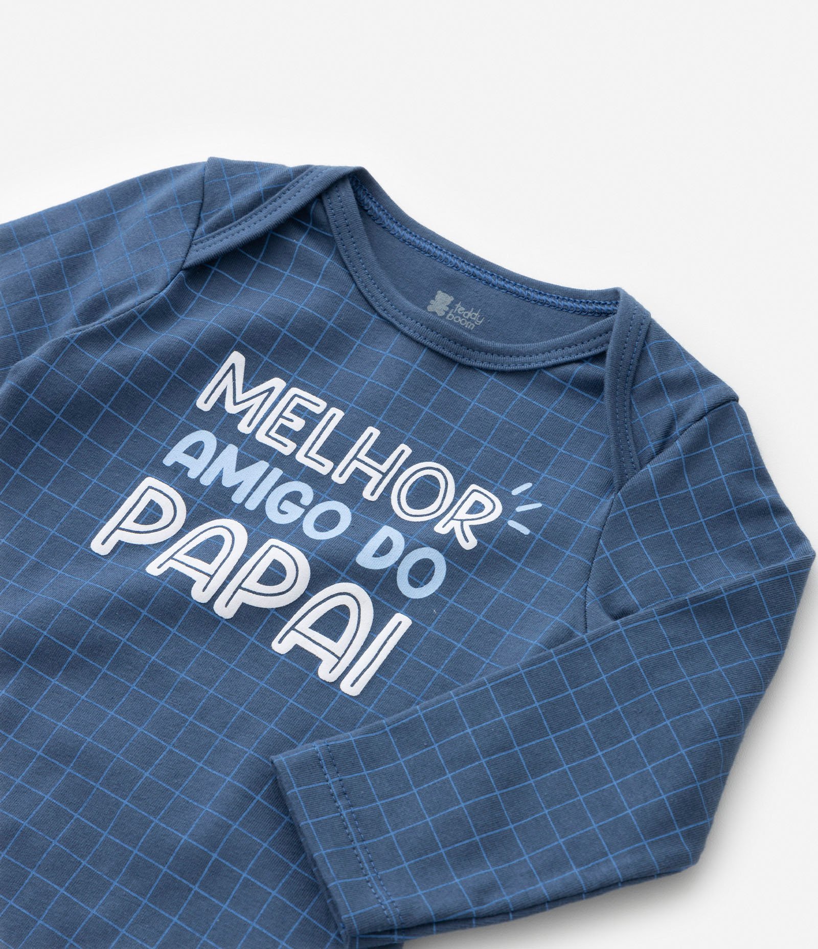 Body Infantil com Lettering Melhor Amigo do Papai - Tam 0 a 18 meses Azul 7