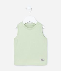 Camiseta Regata Infantil em Algodão - Tam 0 a 18 meses
