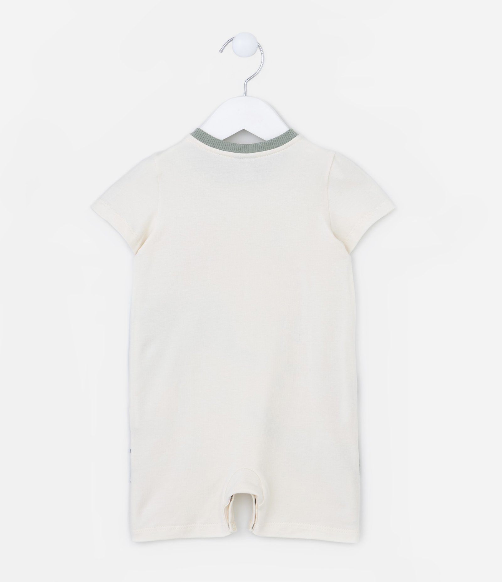 Macaquinho Curto Infantil com Estampa de Bichinhos - Tam 0 a 18 meses Off White 2