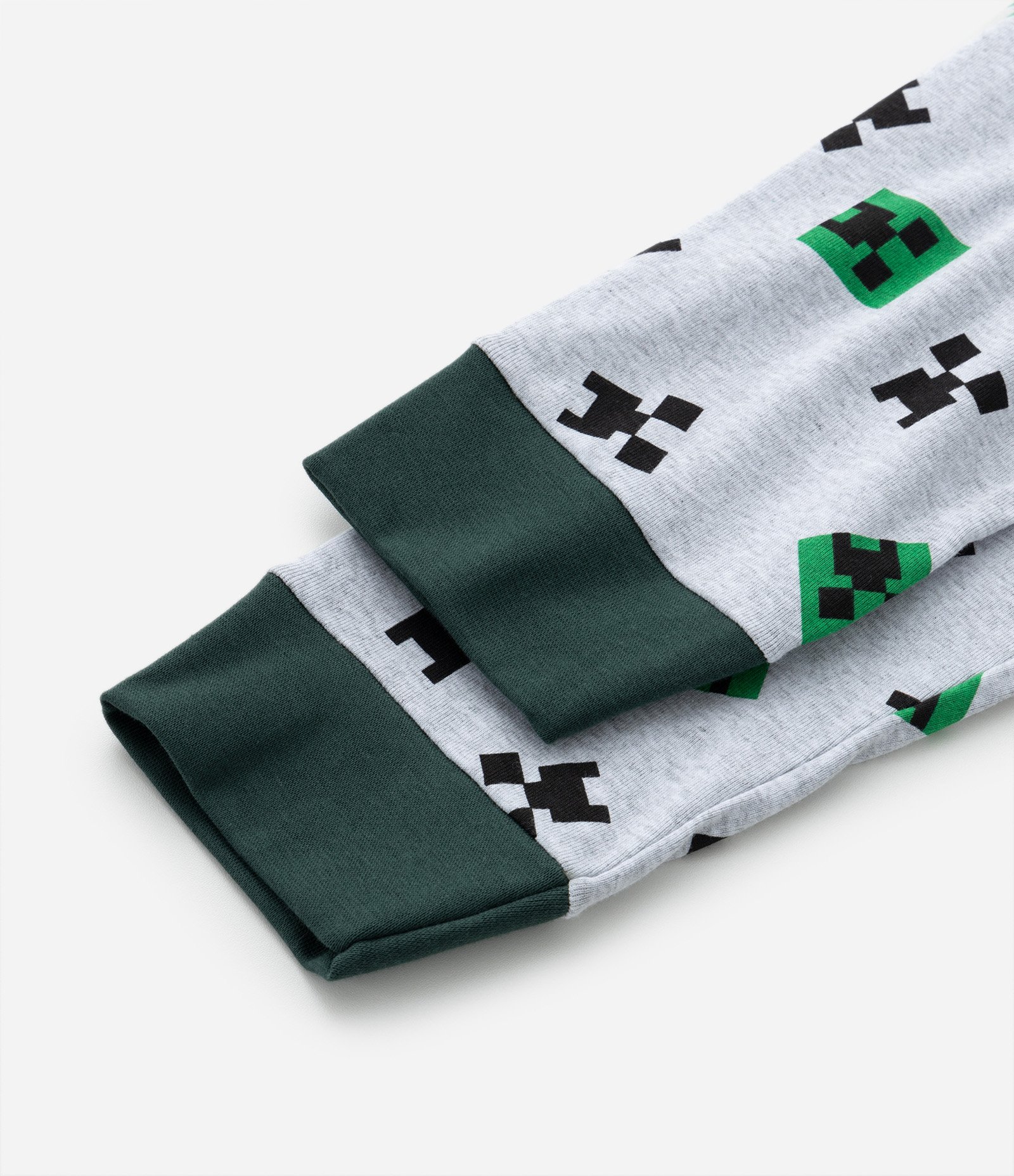 Pijama Infantil Longo em Algodão Estampa Minecraft - Tam 5 a 14 anos Verde 8