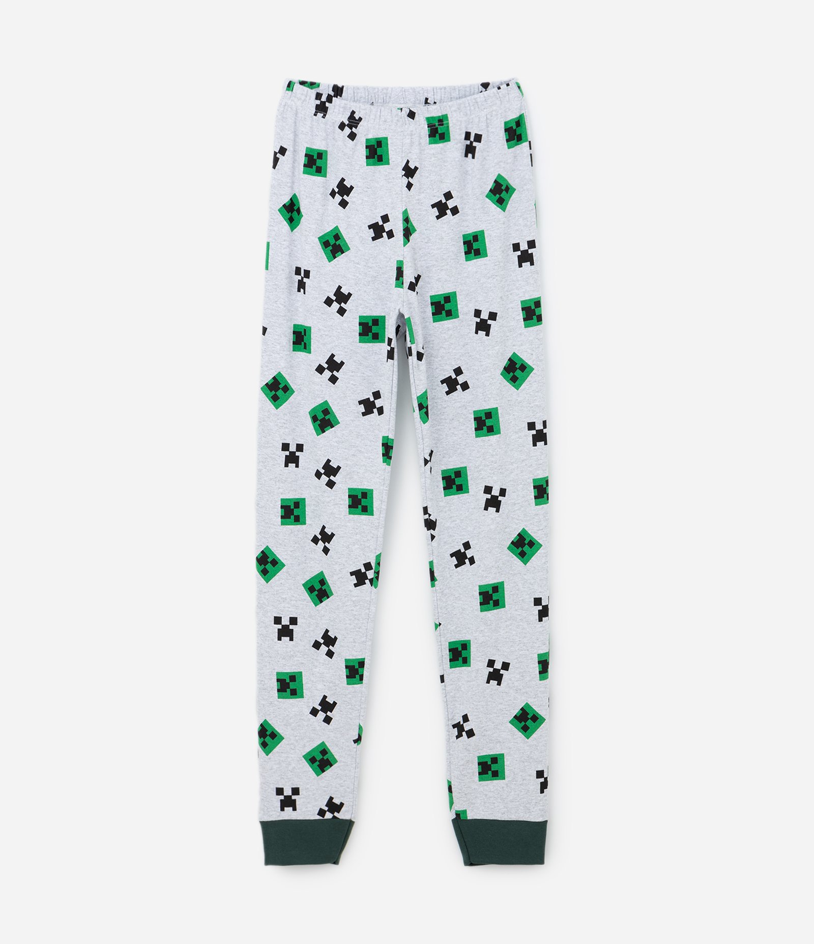 Pijama Infantil Longo em Algodão Estampa Minecraft - Tam 5 a 14 anos Verde 9