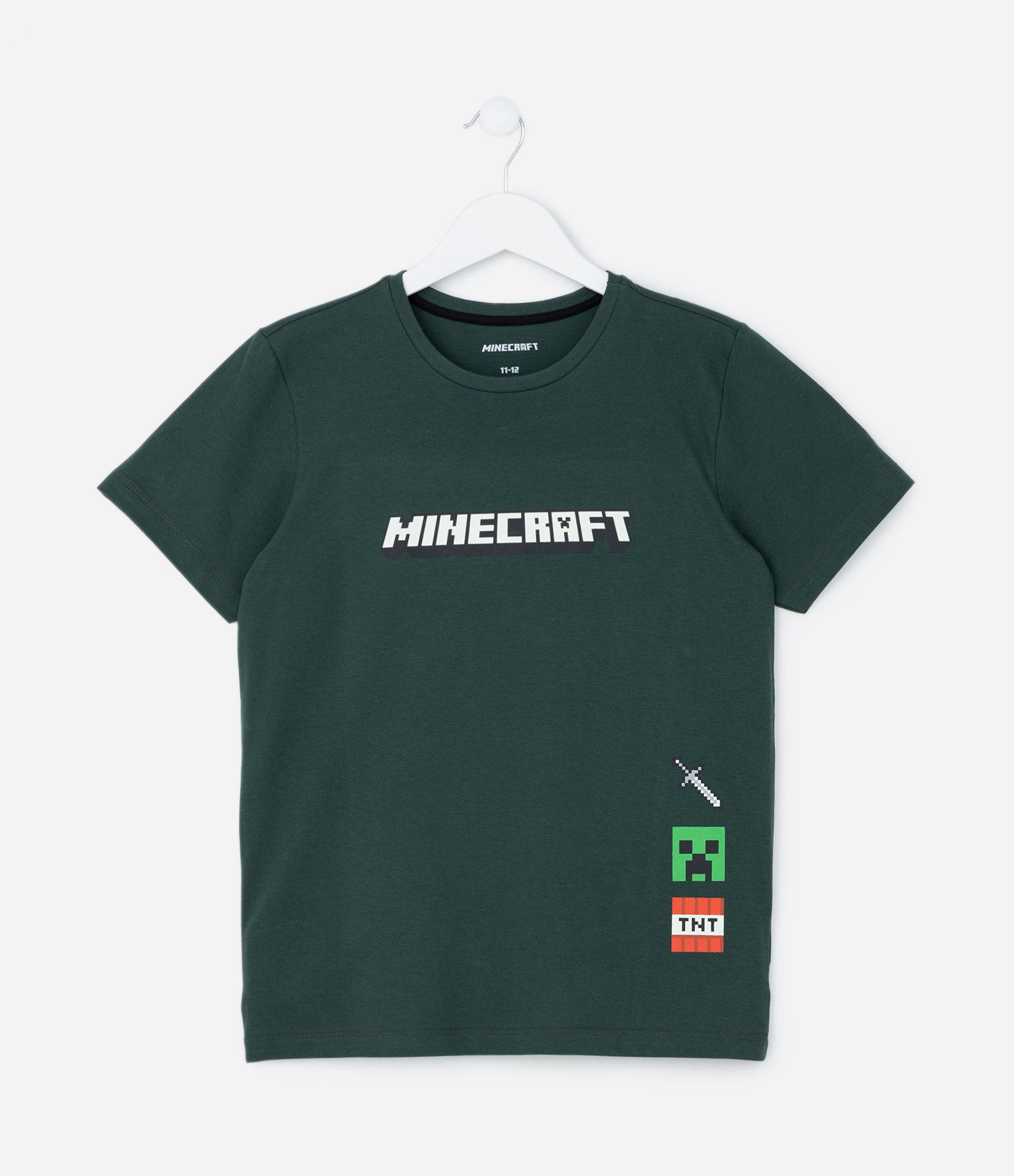 Pijama Infantil Longo em Algodão Estampa Minecraft - Tam 5 a 14 anos Verde 2