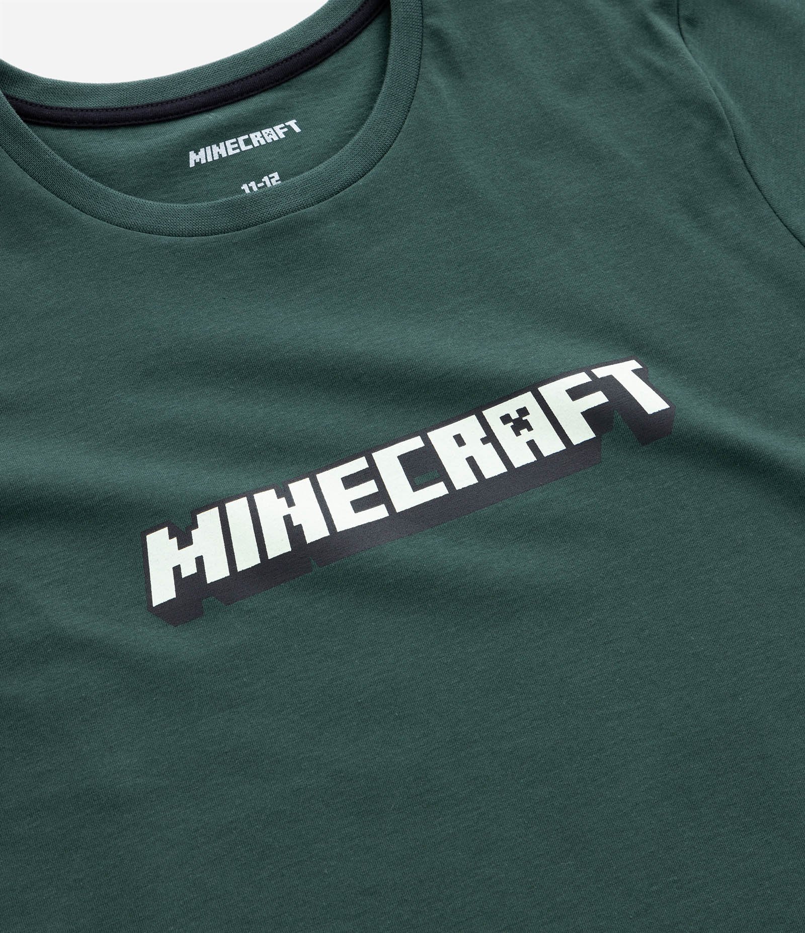 Pijama Infantil Longo em Algodão Estampa Minecraft - Tam 5 a 14 anos Verde 6