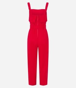 Macacão em Airflow com Cinto Fivela e Sobreposição