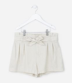 Short Clochard Infantil em Viscolinho com Amarração - Tam 5 a 14 Anos