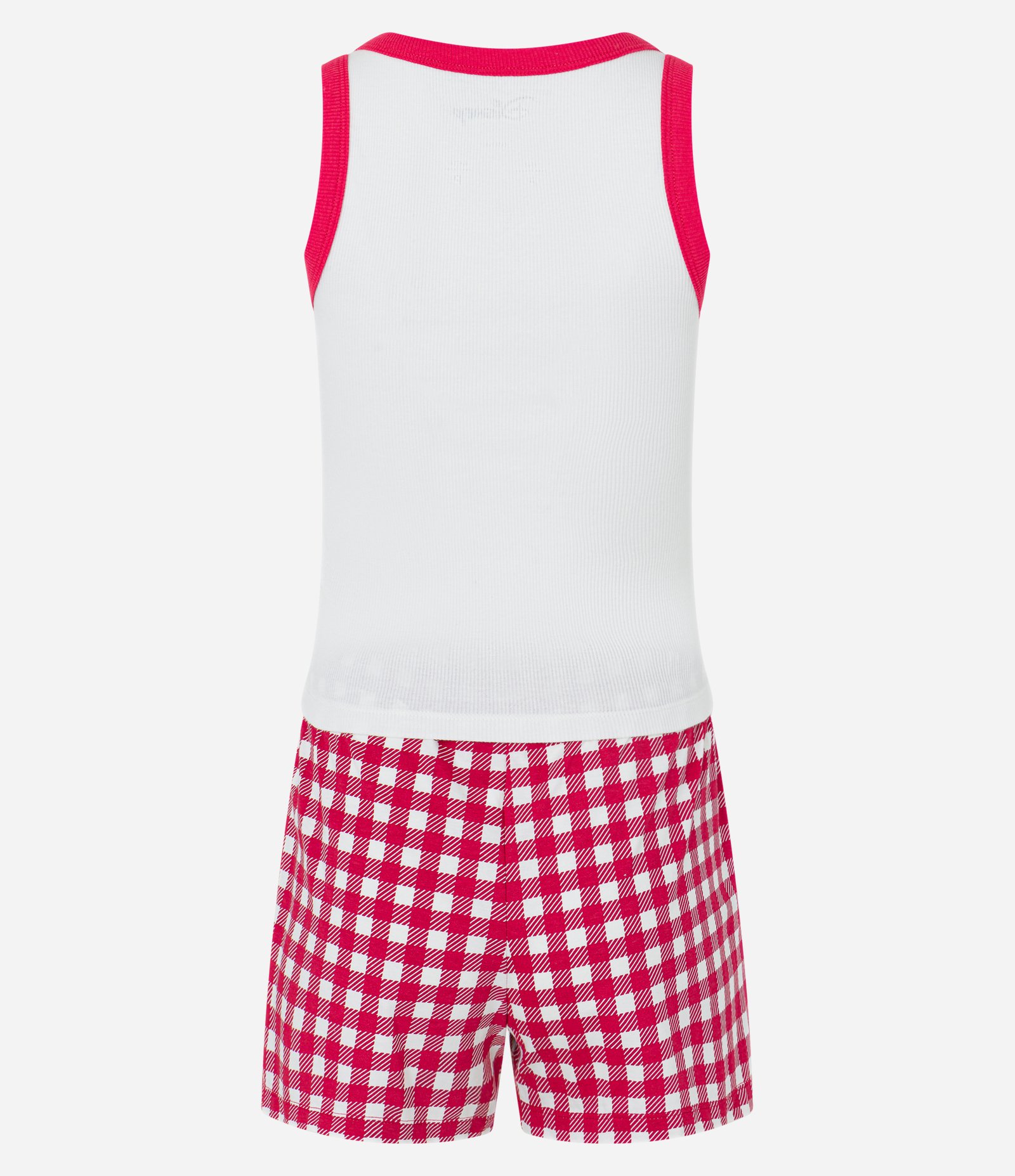 Pijama Short Doll em Ribana com Bordado do Mickey Branco/Vermelho 7