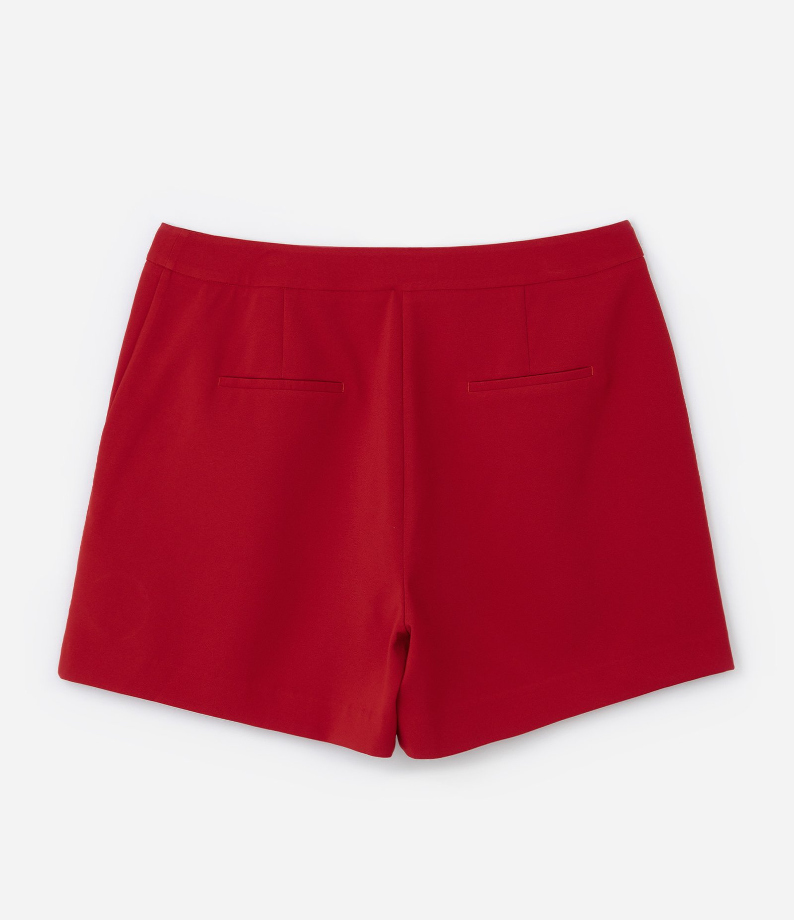 Bermuda em Crepe com Detalhe de Botões nos Bolsos Curve & Plus Size Vermelho 6