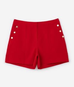 Bermuda em Crepe com Detalhe de Botões nos Bolsos Curve & Plus Size
