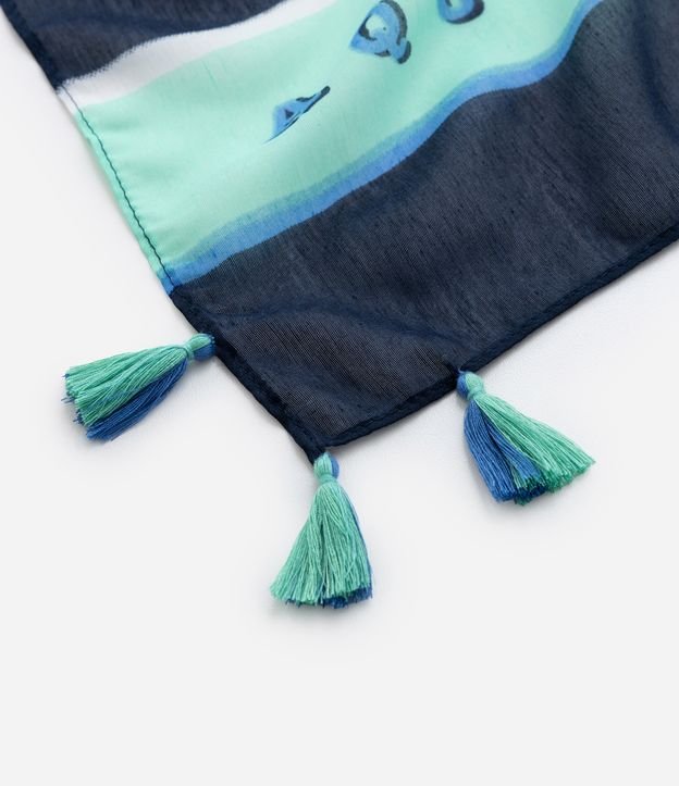 Saída De Praia Canga Em Chiffon Com Estampa De Olho Grego