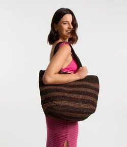 Bolsa de Praia de Palha Listrada