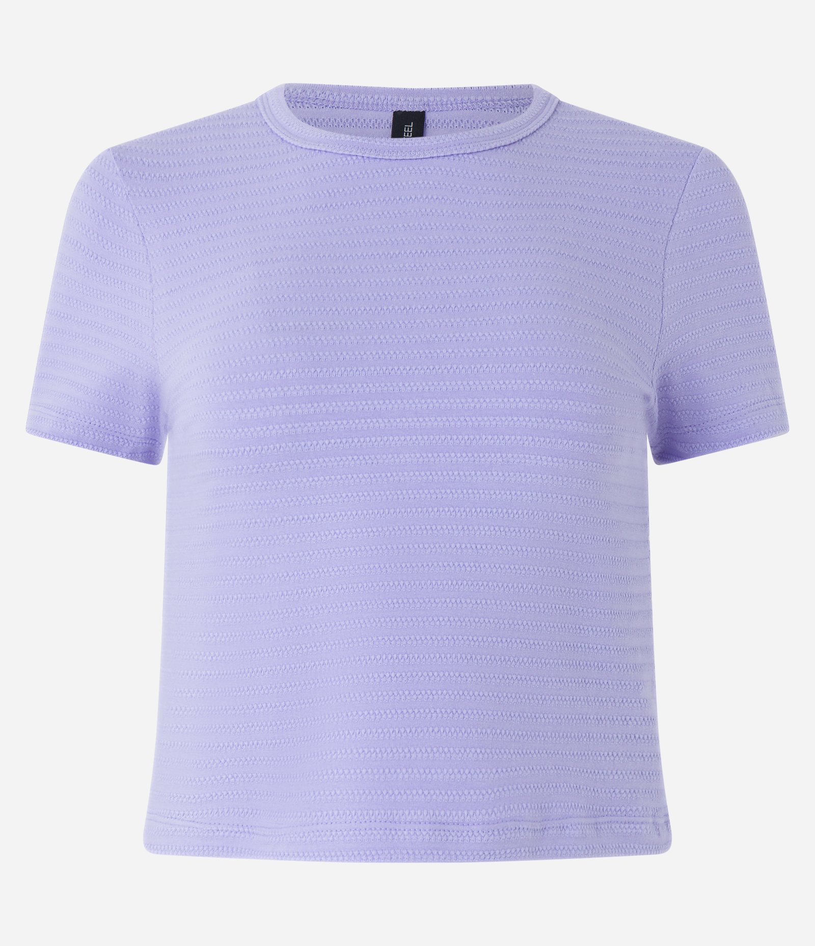 Blusa em Algodão com Textura e Manga Curta Lilás 5