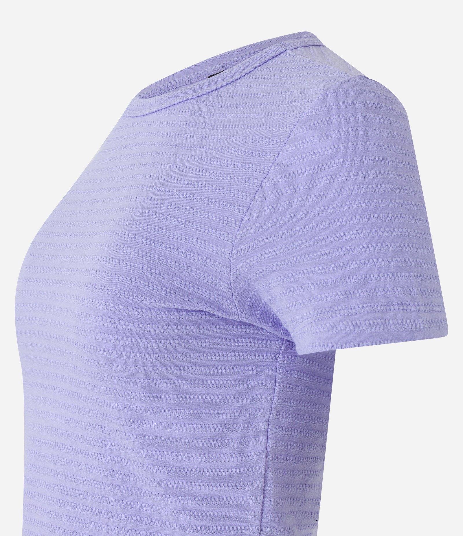 Blusa em Algodão com Textura e Manga Curta Lilás 6